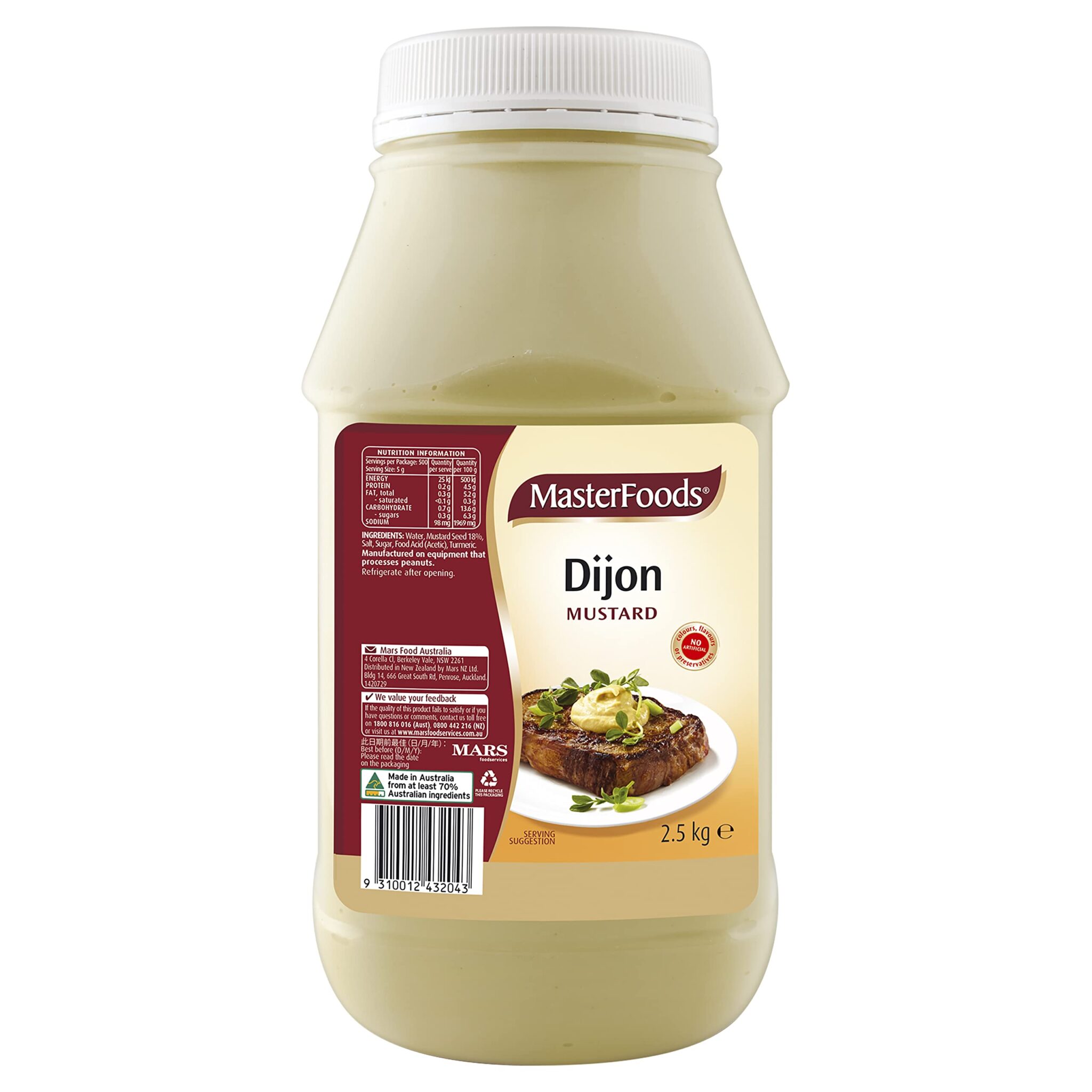 MASTERFOODS DIJON MUSTARD 2.5KG Brentcorp Foodservice & Bulk Barn