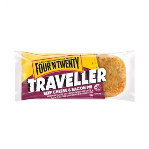 4N20 TRAVELLER BEEF CHEESE & BACON PIE 160G 24PC