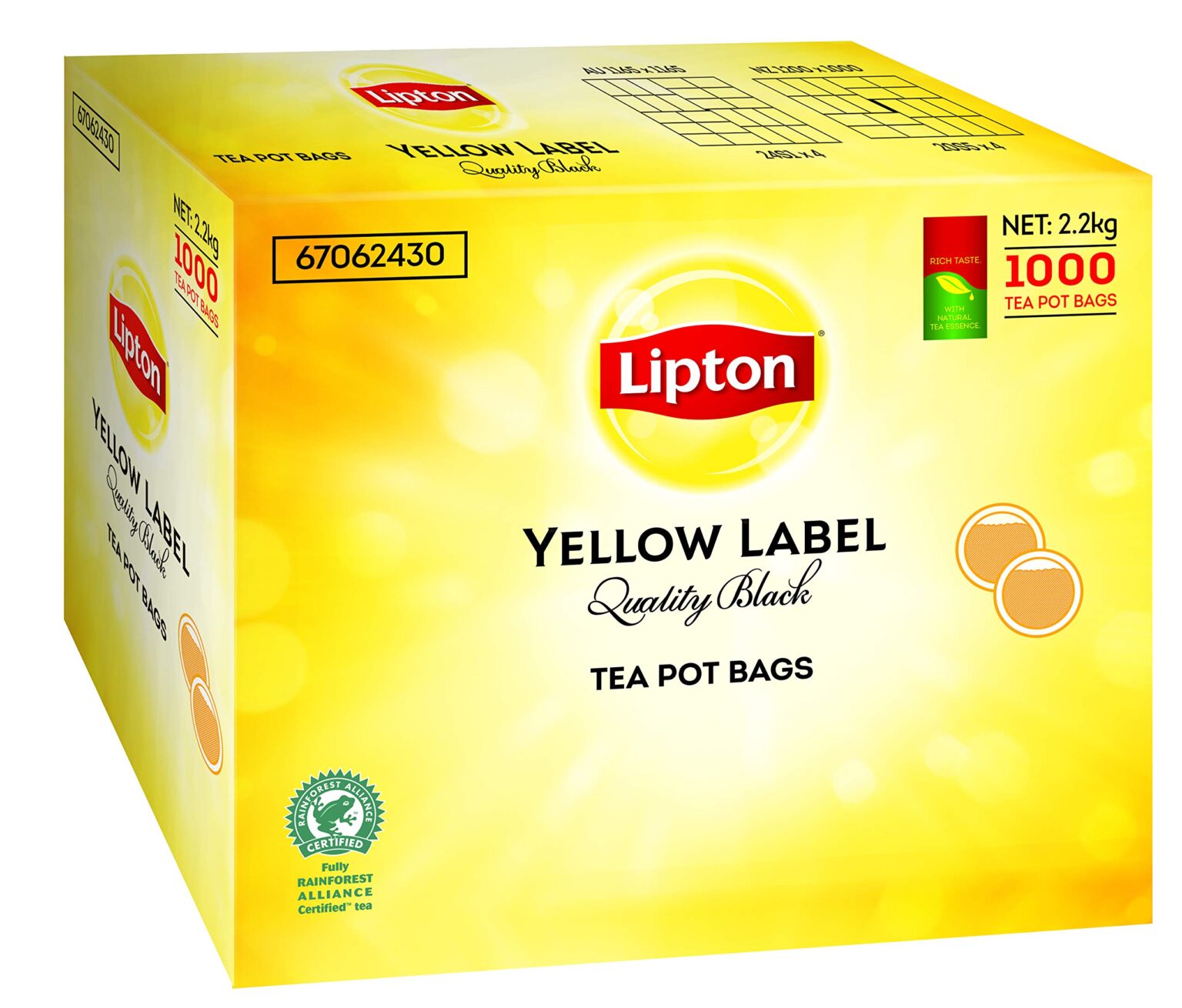 LIPTON ROUND TEAPOT TEABAGS 1000PC Brentcorp Foodservice & Bulk Barn