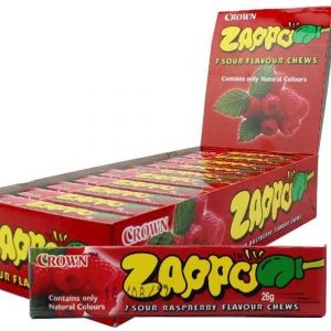 ZAPPO RASPBERRY CHEWS 60PC
