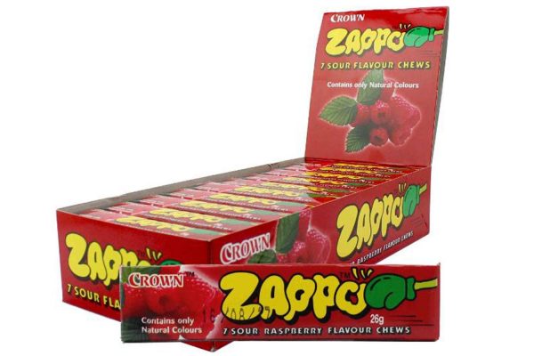 ZAPPO RASPBERRY CHEWS 60PC