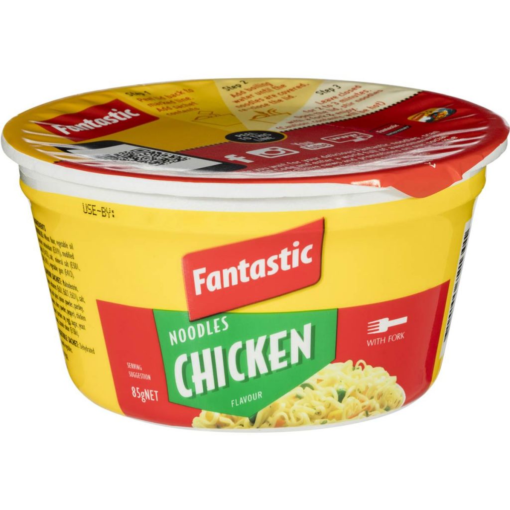 FANTASTIC CHICKEN NOODLE BOWL 85G Brentcorp Foodservice & Bulk Barn