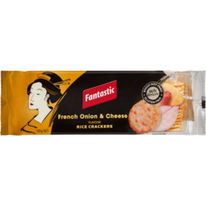 FANTASTIC FRENCH CREAM & ONION RICE CRACKERS 100G
