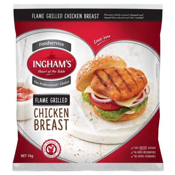 ***INGHAMS FLAME GRILLED CHICKEN BREAST 1KG