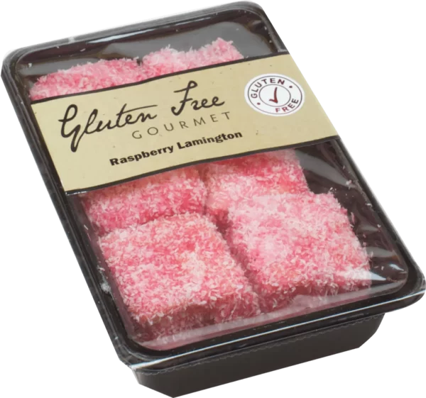 RASPBERRY LAMINGTONS 6PC GF