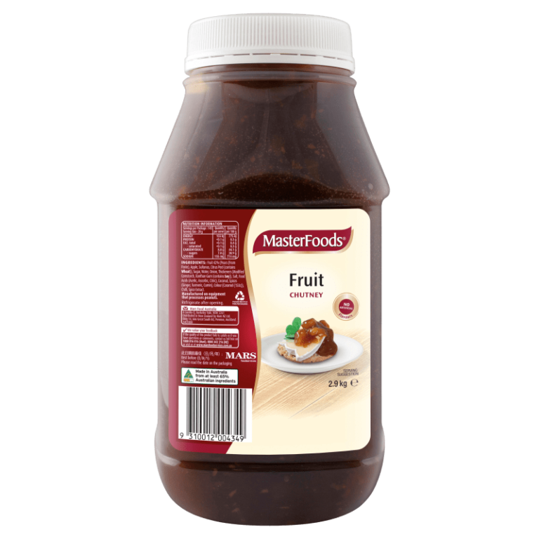 MASTERFOODS FRUIT CHUTNEY 2.9KG Brentcorp Foodservice & Bulk Barn