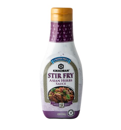 KIKKOMAN STIR FRY ASIAN HERBS SAUCE 225ML GF - Brentcorp Foodservice