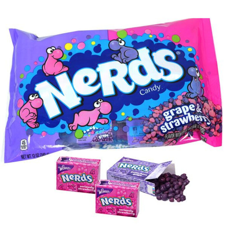 NERDS GRAPE & STRAWBERRY PARTY BAG 340G Brentcorp Foodservice & Bulk Barn