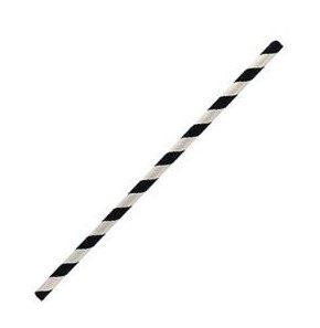 Black Stripe Straw
