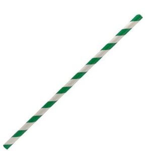 Green Stripe Straw