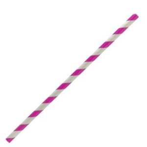 Pink Stripe Straw