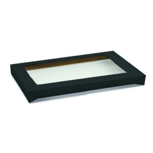 BLACK CATERING TRAY LID LARGE